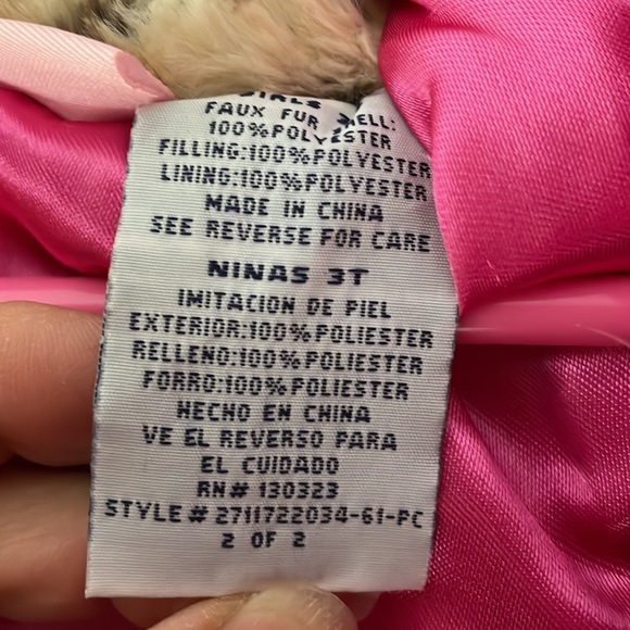 Girls 3T Kids Headquarters Furry Leopard Print Vest - Picture 4 of 7